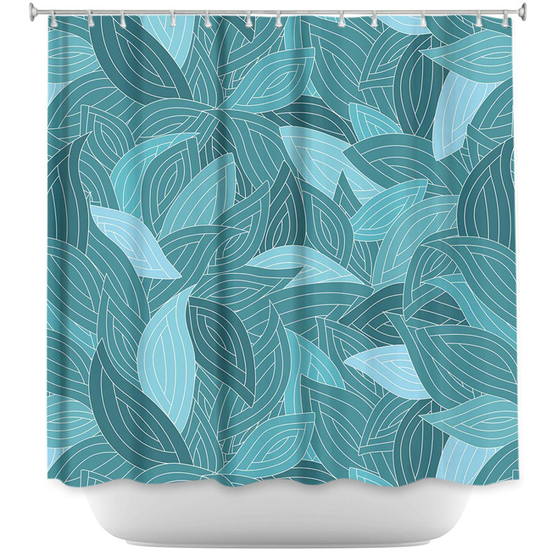 East Urban Home Leaves II Single Shower Curtain Wayfair